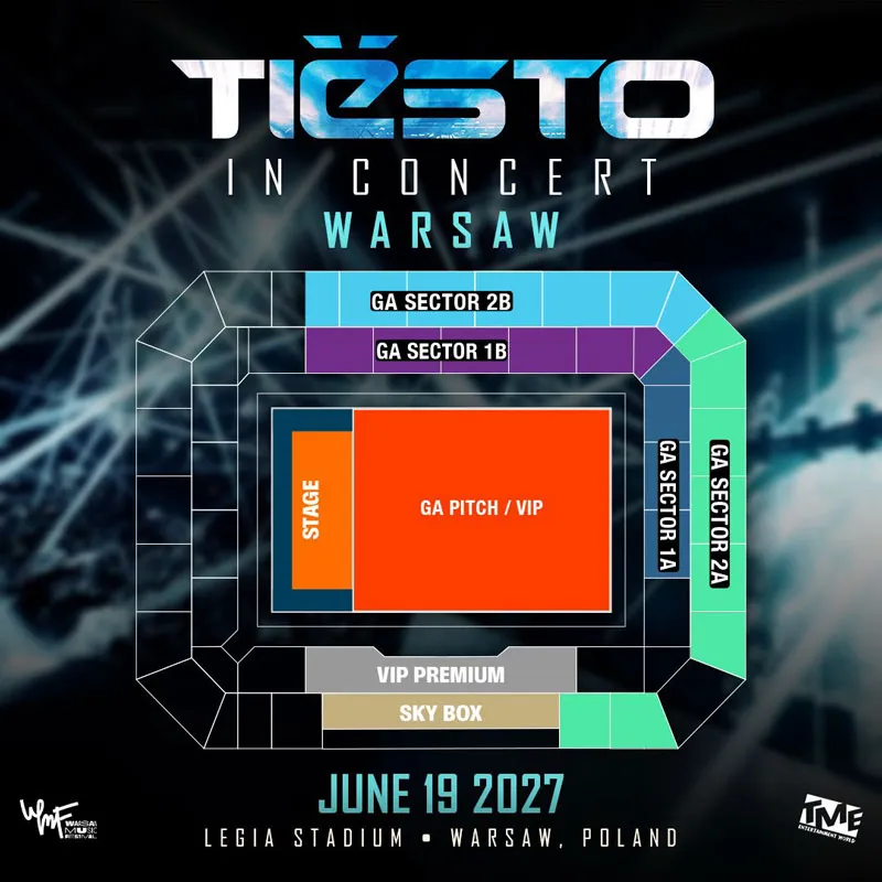Mapka — Tiesto In Concert 2027 19.06